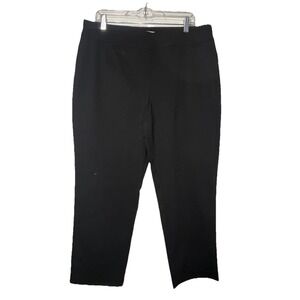 NWT Talbots‎ Black Stretchy Cropped Pull On Woman's Dress Pants Size 16